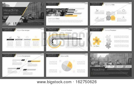 Gray and orange infographic elements for presentation templates. Leaflet, Annual report, book cover design. Brochure, layout, Flyer layout template design.