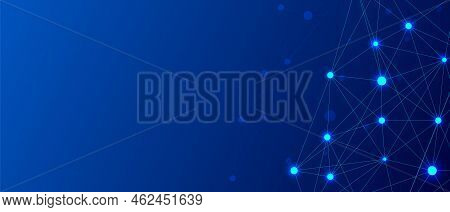 Geometric Graphic Connection Vector Background. Lines Dots Vector Illustration. Futuristic Digital N