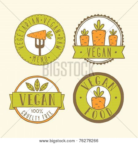 Vegan food badges