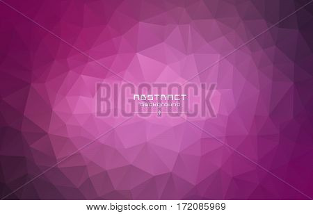 Abstract Multicolored Polygon, Low Polygon Background. Transfusion Of Color. Pink, Burgundy, Purple,