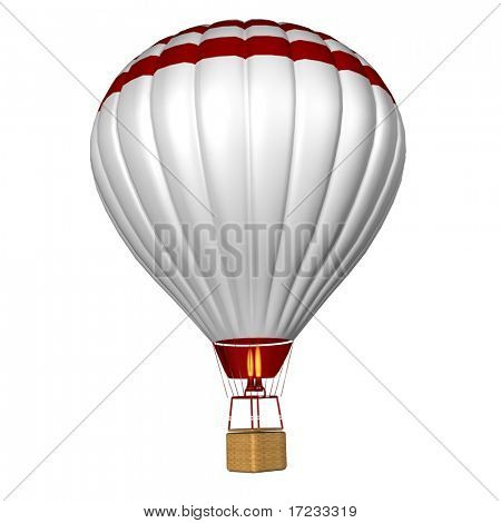 hot air balloon isolated on a white background