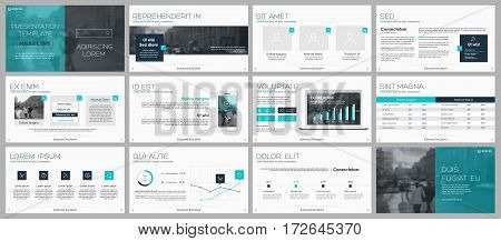 Green and black elements for infographics on a white background. Presentation templates. Use in presentation, flyer and leaflet, corporate report, marketing, advertising, annual report, banner.