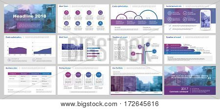 Blue and purple elements for infographics on a white background. Presentation templates. Use in presentation, flyer and leaflet, corporate report, marketing, advertising, annual report, banner.