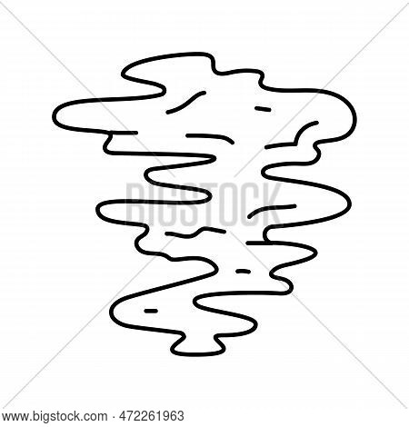 Stench Smell Line Icon Vector. Stench Smell Sign. Isolated Contour Symbol Black Illustration