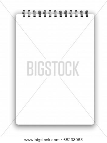 Vertical spiral notepad