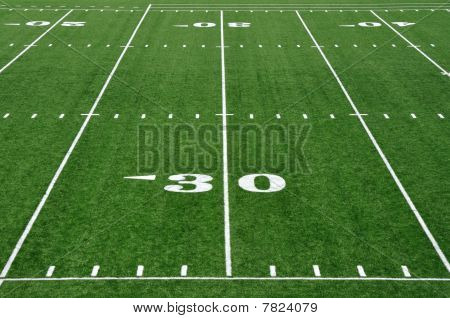 30-Yard-Linie auf American-Football-Feld