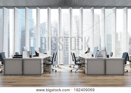 Workplace In An Open Space Office