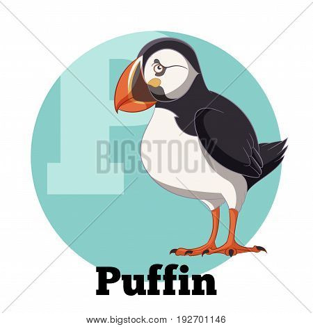 Vector image of the ABC Cartoon Puffin