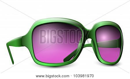 Pink Glasses Isolated On A White Background. Vector Illustration