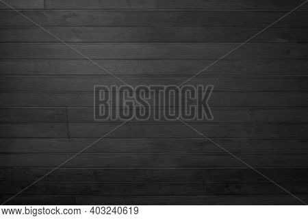 Black Wood Texture Background. Abstract Dark Wood Texture On Black Wall. Aged Wood Plank Texture Pat