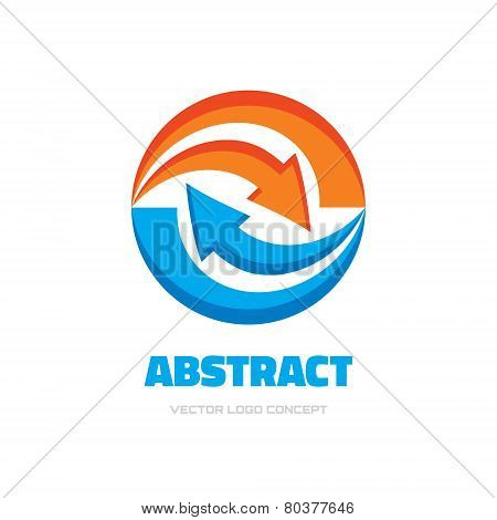 Invest - business logo concept illustration. Arrows recycled logo concept. Abstract Abstract arrows