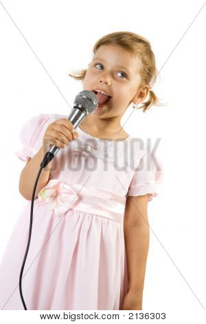 Little Girl Singing.