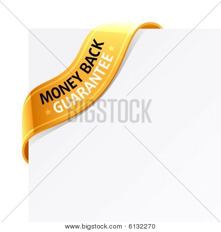 Money back guarantee sign. Vector.