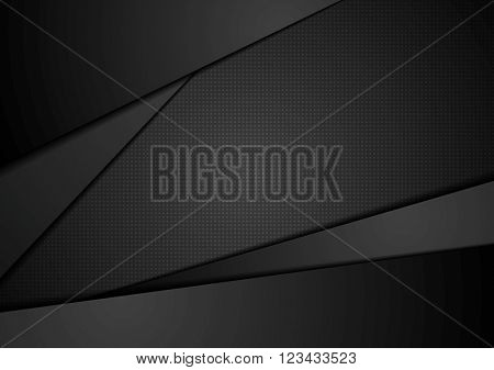 Black abstract corporate background. Black abstract vector design. Dark illustration, black stripes 