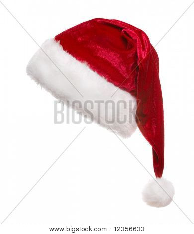 Santa hat isoleret på hvid baggrund