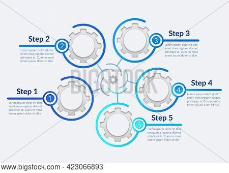 Automatization Vector Infographic Template. High Results Achieving Presentation Design Elements With