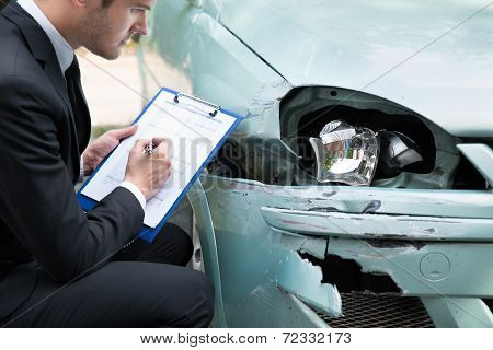 Agent Examining Car