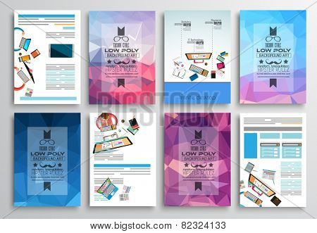 Set of Flyer Design, Web Templates. Brochure Designs, Technology Backgrounds. Mobile Technologies, Infographic  ans statistic Concepts and Applications covers.