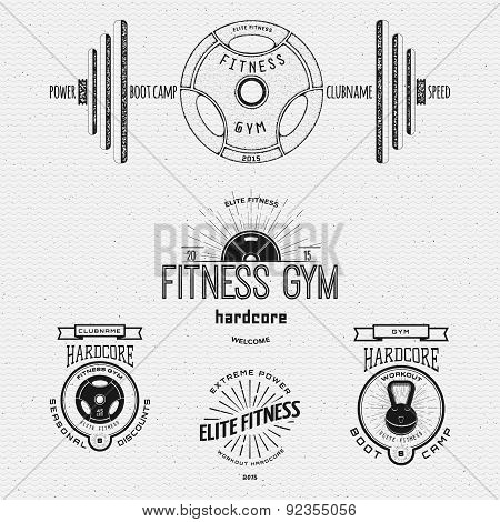 Fitness Gym Badges Logos And Labels For Any Use