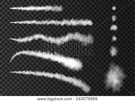 Plane Track Isolated On Transparent Background.