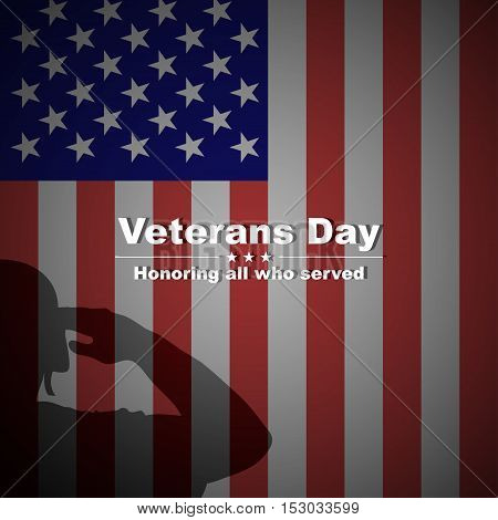 Veterans day background. Veterans day vector background. Veterans vector pattern. Veterans day design with soldier's silhouette. Veterans day stock vector.