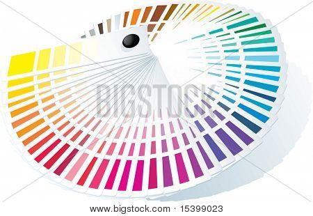 Color guide to match colors for print. Vector