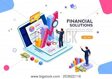 Finance And Engineering Graph Of Economics. Statistic And Sales Manager For Financial Management Con