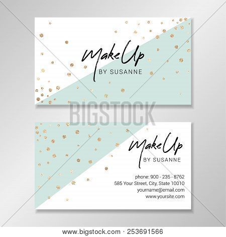 Vector Modern Customizable Business Card. Easy To Customize With Your Own Text. Business Card Design