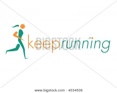 Keep Running Vector Logo Element