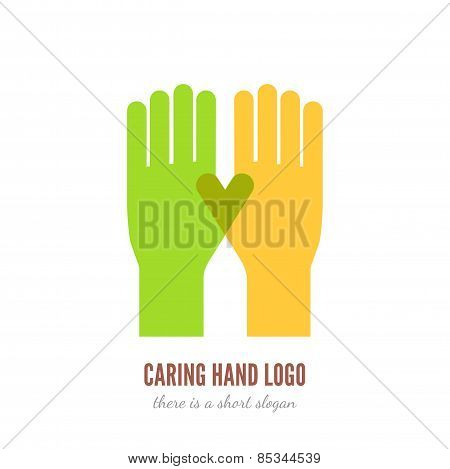 Caring hand logo