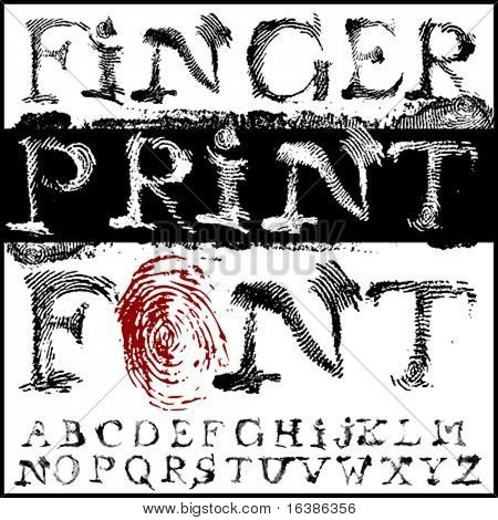 fingerprint font