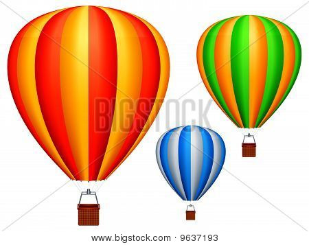 Hot air balloons.