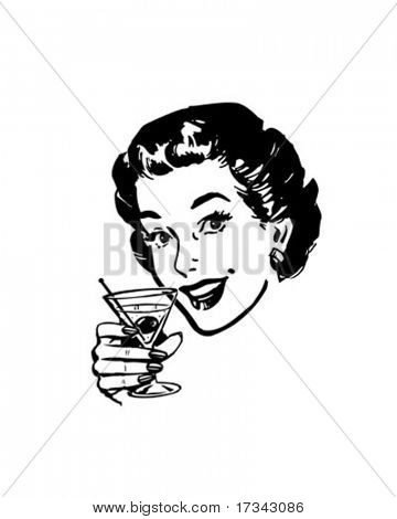 Martini Toast - Retro ClipArt