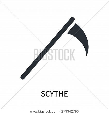 Scythe Icon Isolated On White Background. Scythe Icon Simple Sign. Scythe Icon Trendy And Modern Sym