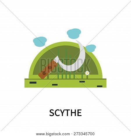 Scythe Icon Isolated On White Background. Scythe Icon Simple Sign. Scythe Icon Trendy And Modern Sym