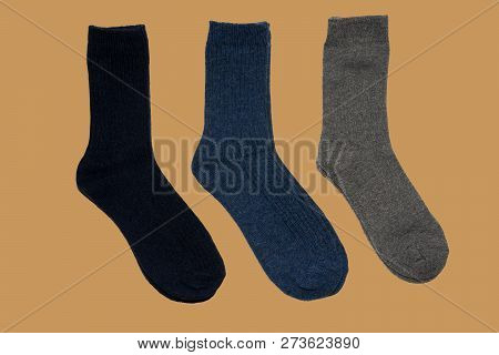 Socks Made Of Natural Wool. Warm Socks. Two Pairs Of Colorful Socks. For Men, For Women, For Childre