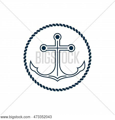 Anchor Logo Icon Boat Ship Marine Navy