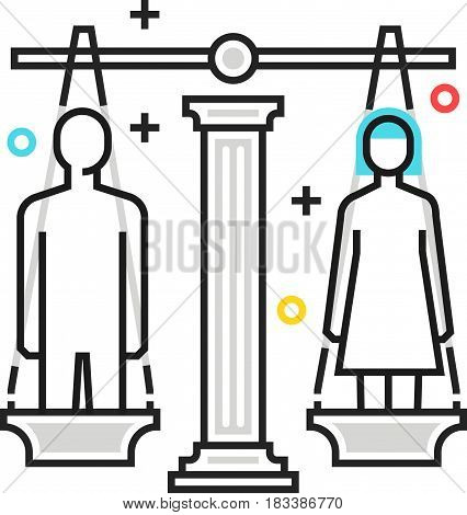 Color Box Icon, Divorce Illustration, Icon