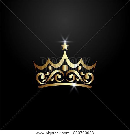 Luxury Crown Logo, Classic And Elegant Logo Designs For Industry And Business, Heraldic Logo ,crest 