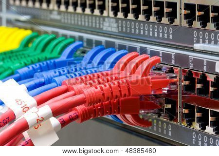 Network switch and UTP ethernet cables