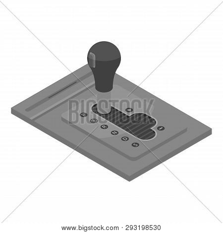 Automatic Car Gearbox Icon. Isometric Of Automatic Car Gearbox Vector Icon For Web Design Isolated O