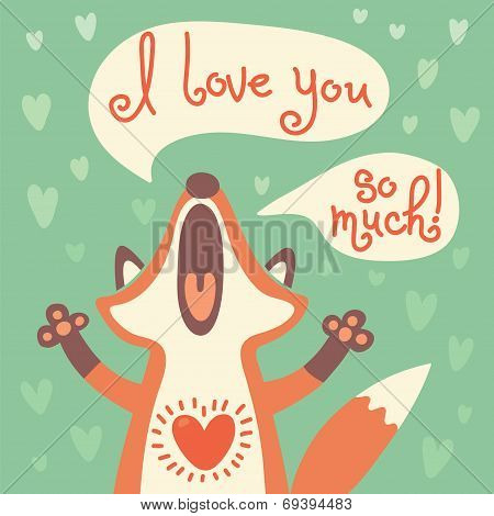 Cute fox confesses his love.