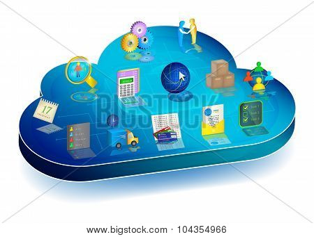 Online Business Process Managing In Cloud Application. Concept