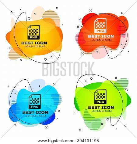 Black Png File Document Icon. Download Png Button Icon Isolated. Png File Symbol. Set Of Liquid Colo