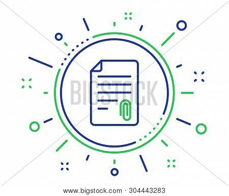 Cv Attachment Line Icon. Document File Symbol. Quality Design Elements. Technology Attachment Button