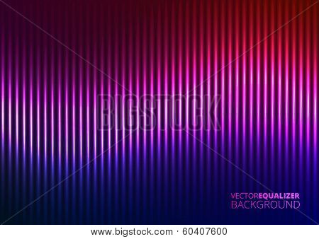 Vector Illustration of a Violet Music Equalizer