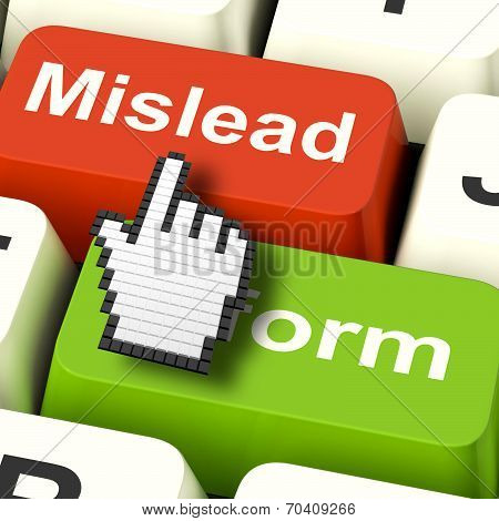 Mislead Inform Computer Shows Misleading Or Informative Advice