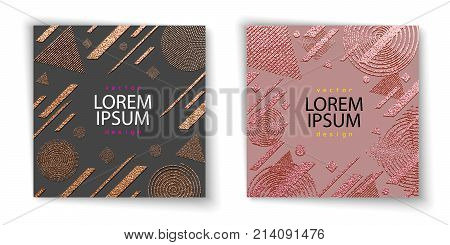 Modern And Stylish Minimal Design. Copper Glossy Background. Metallic Texture. Bronze Metal Texture.