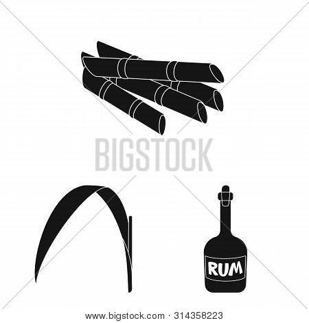 Vector Design Of Sucrose And Technology Logo. Set Of Sucrose And Cane Stock Vector Illustration.