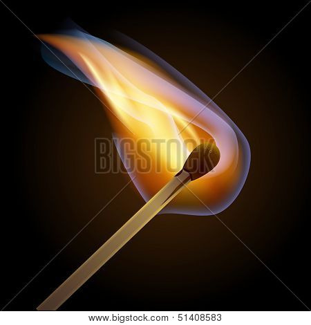 Match bursting to flame eps10 vector illustration